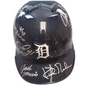 Detroit Tigers Signed Baseball Helmet Autographed 1984 World Series Champs VGC